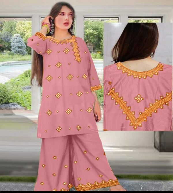 9MM Embriodery 2pcs Suit