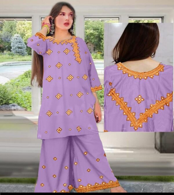 9MM Embriodery 2pcs Suit
